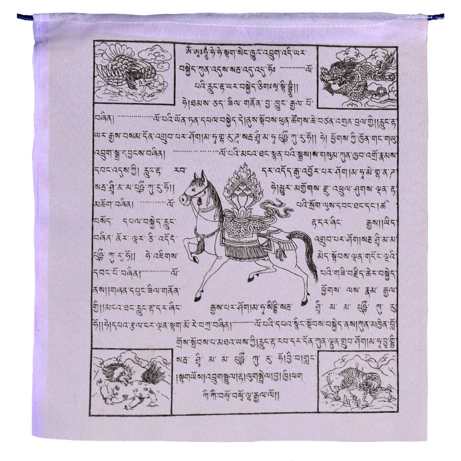 Buddhpur Box Gebetsfahnen: Gebetsfahne Premium Qualität - Lungta Windpferd
