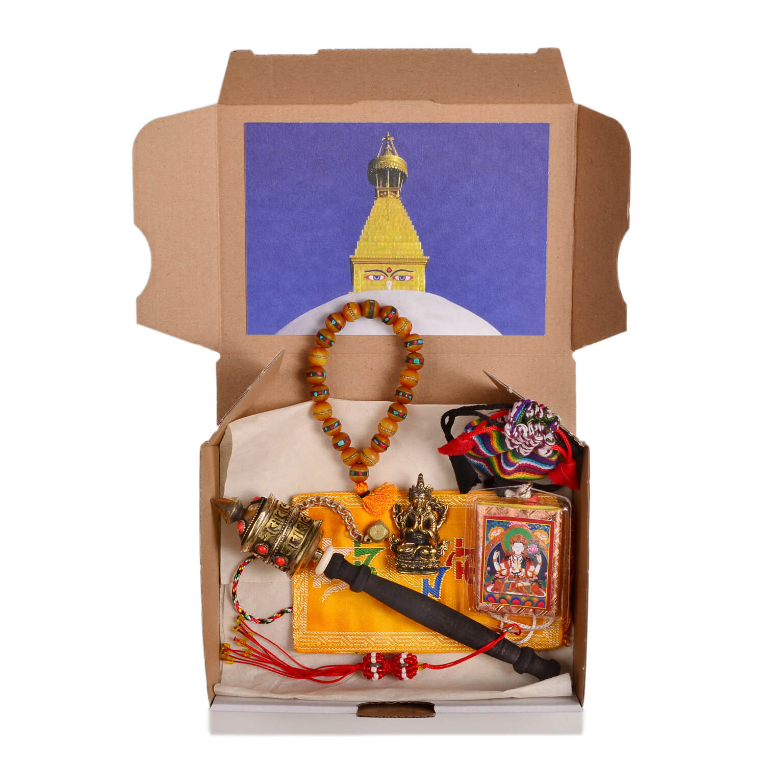 Buddhapur Box Chenrezig: Inhalt in Verpackung