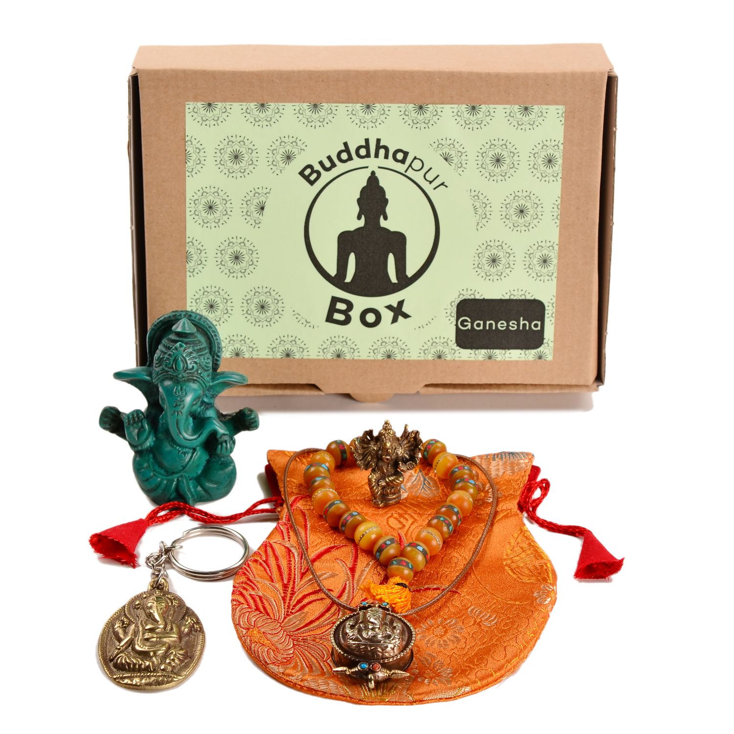 buddhapur-box-ganesha-inhalt-mit-verpackung Buddhpur Box Ganesha: Inhlat mit Verpackung