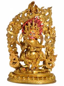 Mahakala - Replika Buddha Statue Vollfeuervergoldet