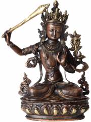 Manjushri Buddha Statue aus Messing