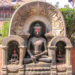 Buddha Shakyamuni aus Stein in Kathmandu, Nepal