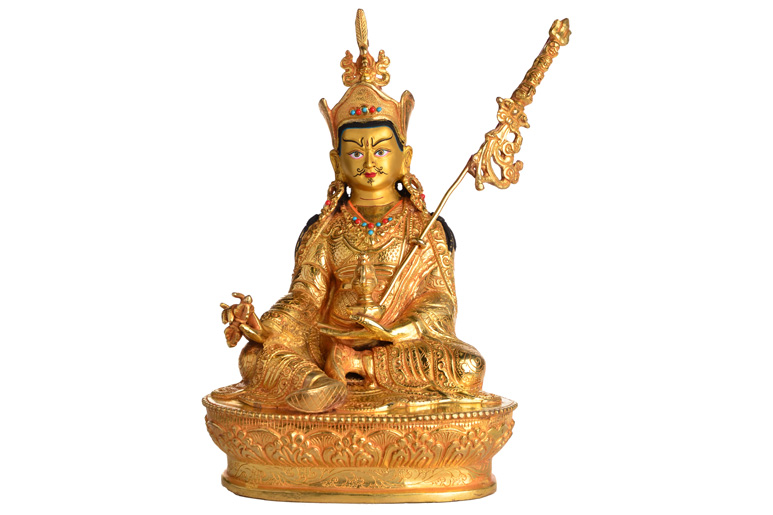 Padmasambhava Statue Vollfeuervergoldet