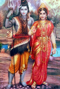 Shiva mit Gemahlin Parvati