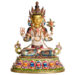 Avalokiteshvara Chenrezig Statue Vollfeuervergoldet und Bunt bemalt