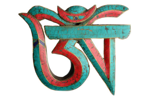 Yoga Om Symbol Steinmosaik