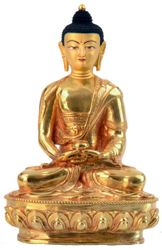 Amitabha Statue Vollfeuervergoldet