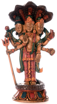Hinduistische Trinität - Brahman Vishnu und Shiva als Trimurti