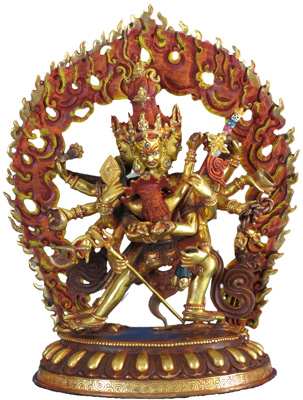 Chakrasambhava Statue Vollfeuervergoldet