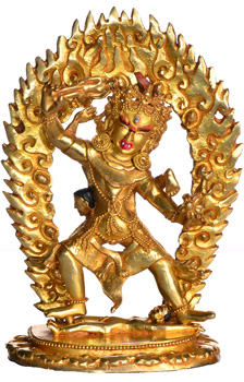 Ekajati Blaue Tara Statue Vollfeuervergoldet