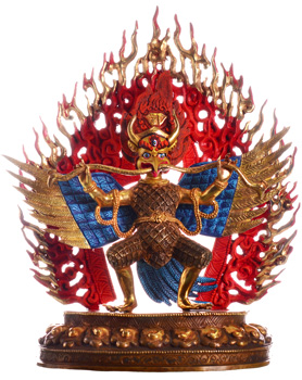 Garuda Statue Feuervergoldet