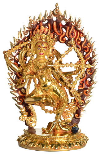 Kurukulla Rote Tara Statue Vollfeuervergoldet