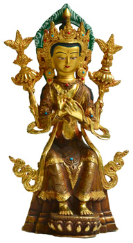 Maitreya Statue Feuervergoldet