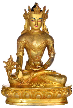 Medizinbuddha Statue Vollfeuervergoldet