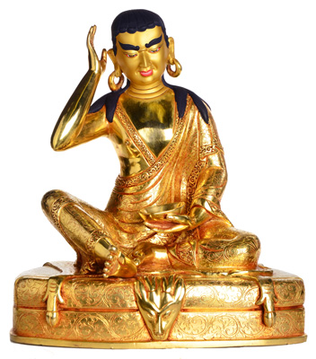 Milarepa-Statue-Vollfeuervergoldet