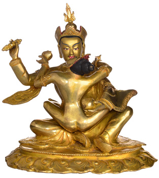 Padmasambhava mit Mandarava Statue Vollfeuervergoldet