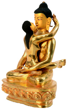 Samantabhadra Statue Vollfeuervergoldet