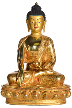 Shakyamuni Statue Vollfeuervergoldet