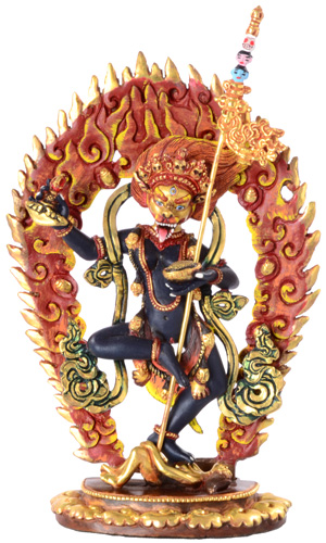 Simhamukha Statue Feuervergoldet