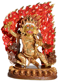 Vajrapani Statue Feuervergoldet