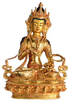 Vajrasattva Statue Vollfeuervergoldet