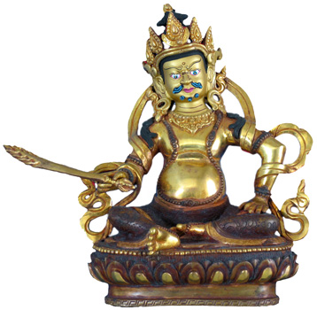 Virudhaka Statue Feuervergoldet